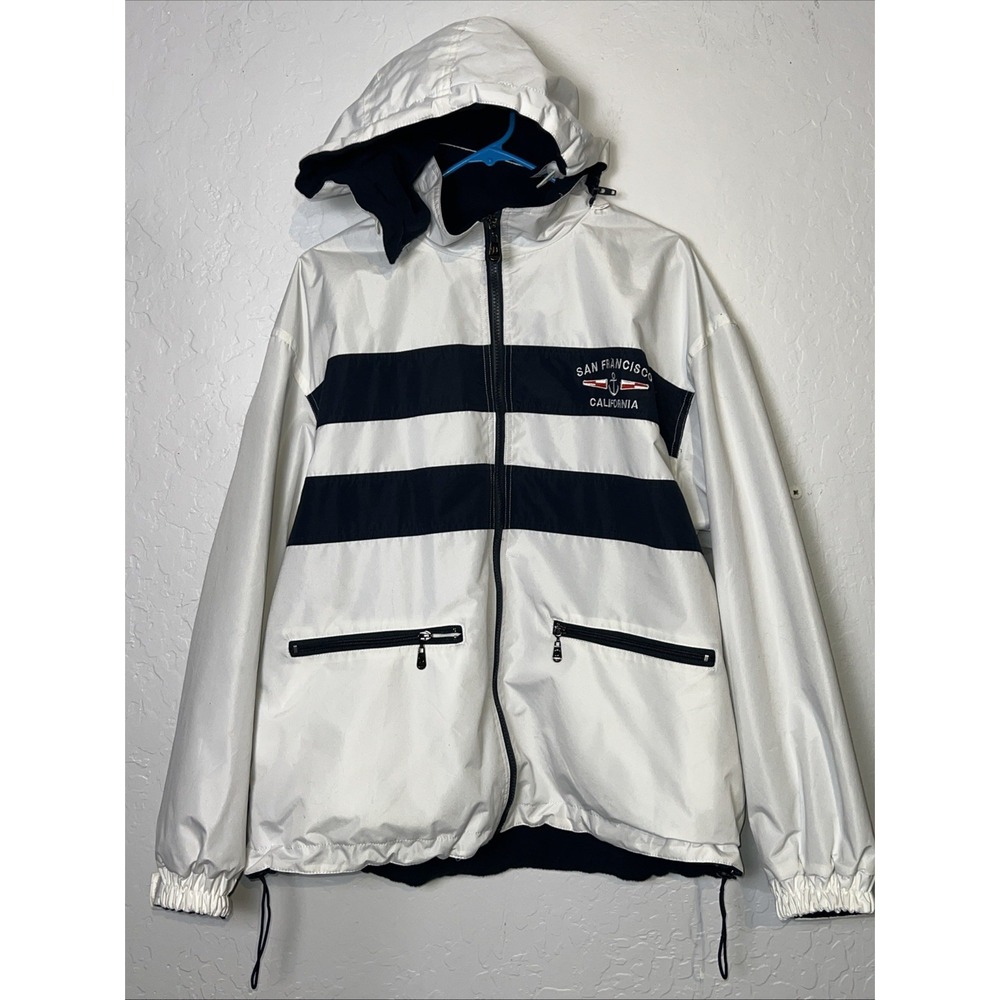 Men's Medium Fleece Lined Jacket Wind & Rain Jacket San Francisco, California ✅